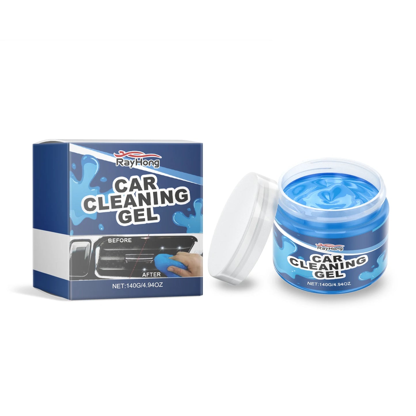 140G Car Cleaning Slime Gel Auto Interior Detailing Putty Reusable Dust Cleaner for Air Vent Keyboard Crevice Tool