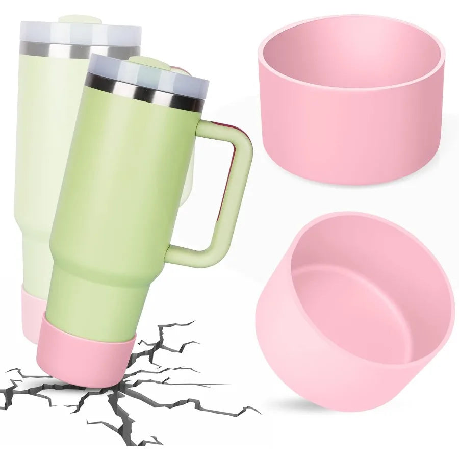 2Pack Silicone Boot for Stanley 40 oz Tumbler AntiSlip Cup Boot Bottom Protector for Stanley Quencher H2.0 40 oz and IceFlow Fl