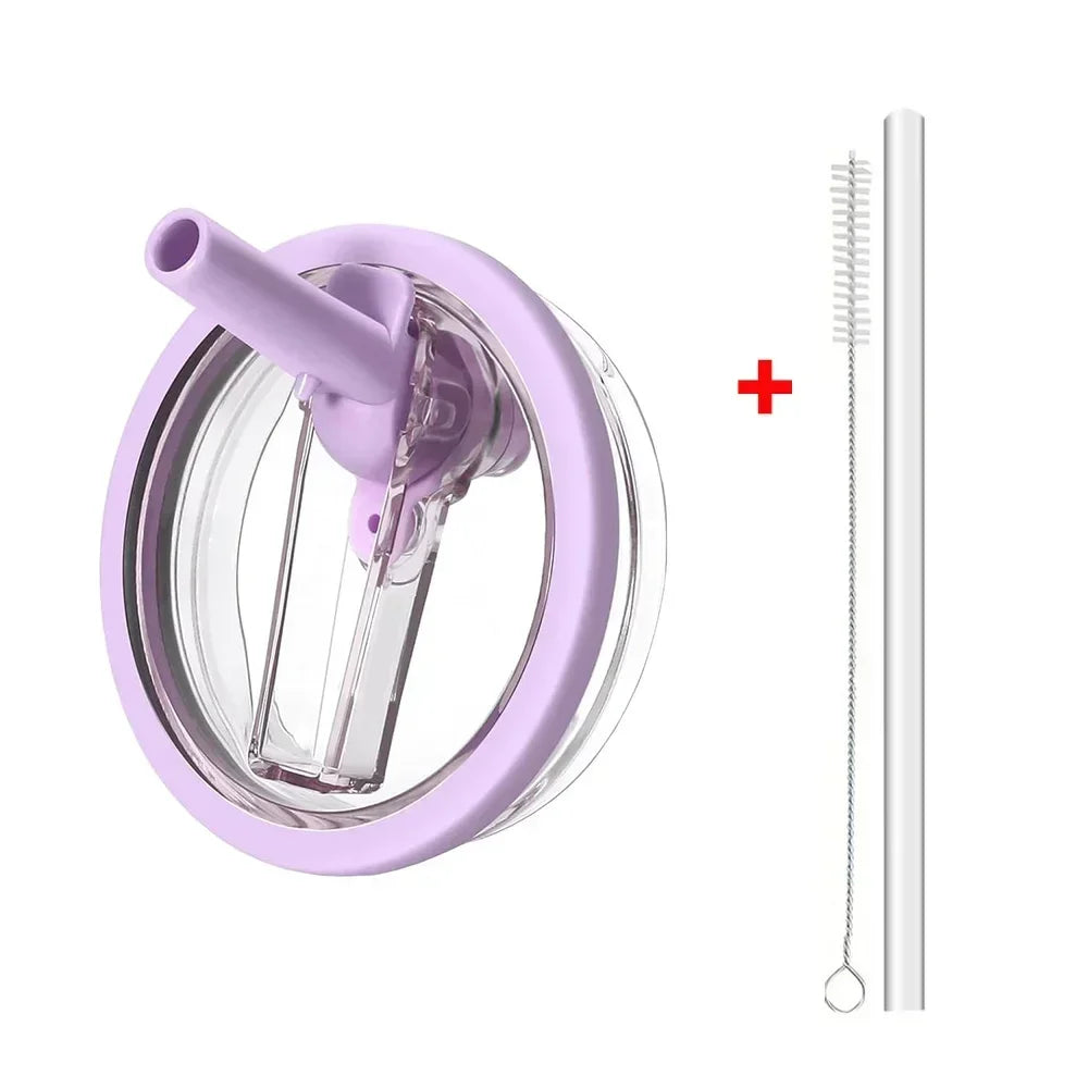 40oz Flip Straw Leak Proof Lid for Stanley H2.0 Quencher ProTour Tumbler Lid Replacement for Stanley Cup Accessories Straw Cover