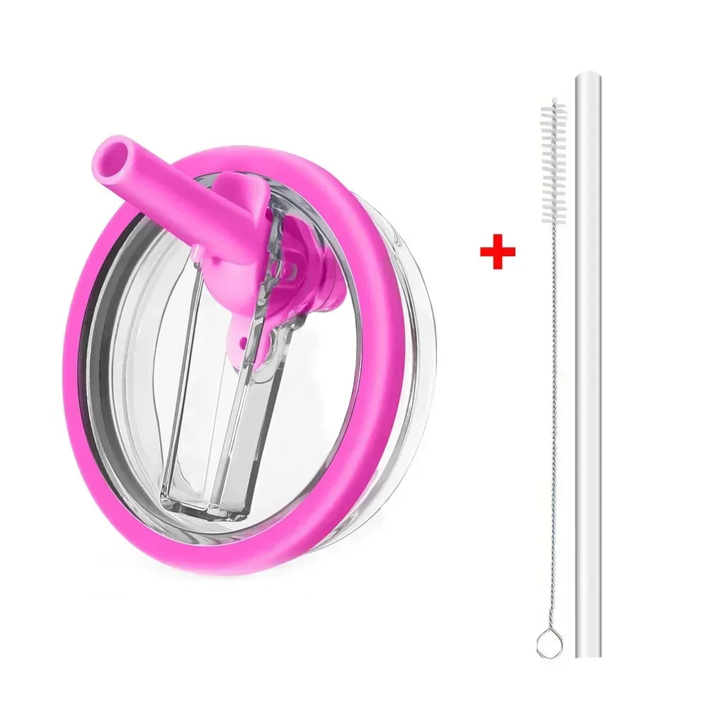 40oz Flip Straw Leak Proof Lid for Stanley H2.0 Quencher ProTour Tumbler Lid Replacement for Stanley Cup Accessories Straw Cover