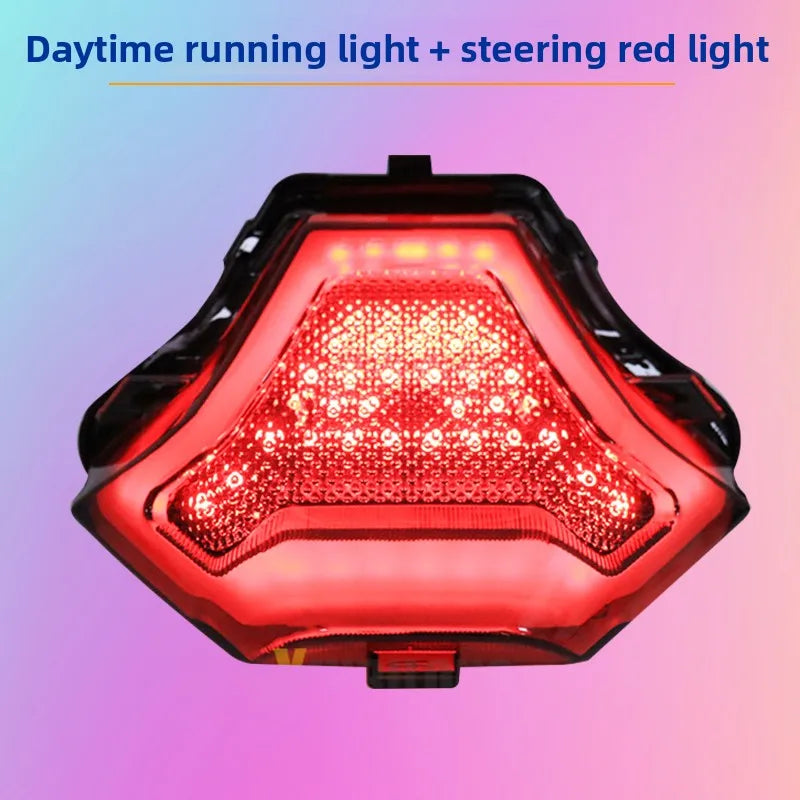 Suitable for R3 R25 Y15ZR MT07 motorcycle Maverick LED rear tail light modified brake light running light