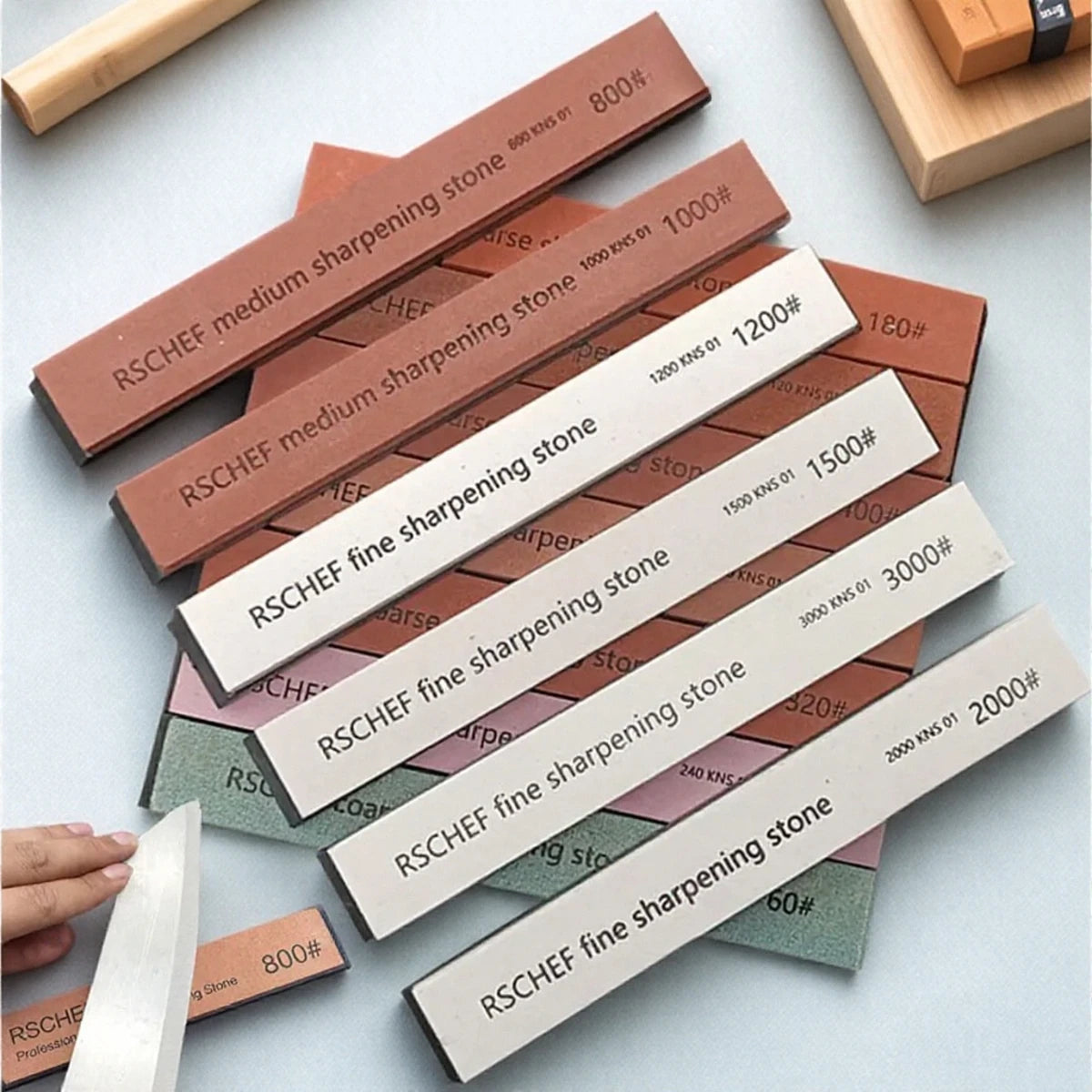 High Mesh Oil Stone Knife Sharpener Water Grinding Stone Kitchen Tool Small Strips for Household Use