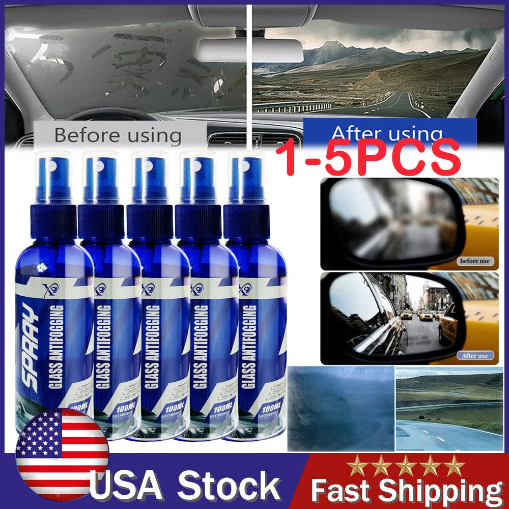 1/2/3/4/5PCS Anti-Fog Car Defogger Glass Cleaner Spray For Automotive Interior Glass  anti fog spray