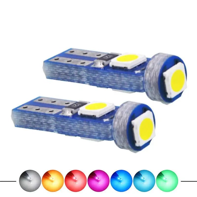 10Pcs T5 3030 3SMD LED Bulb Car Interior Light High Bright Dashboard Warming Indicator Wedge Auto Instrument Lamps