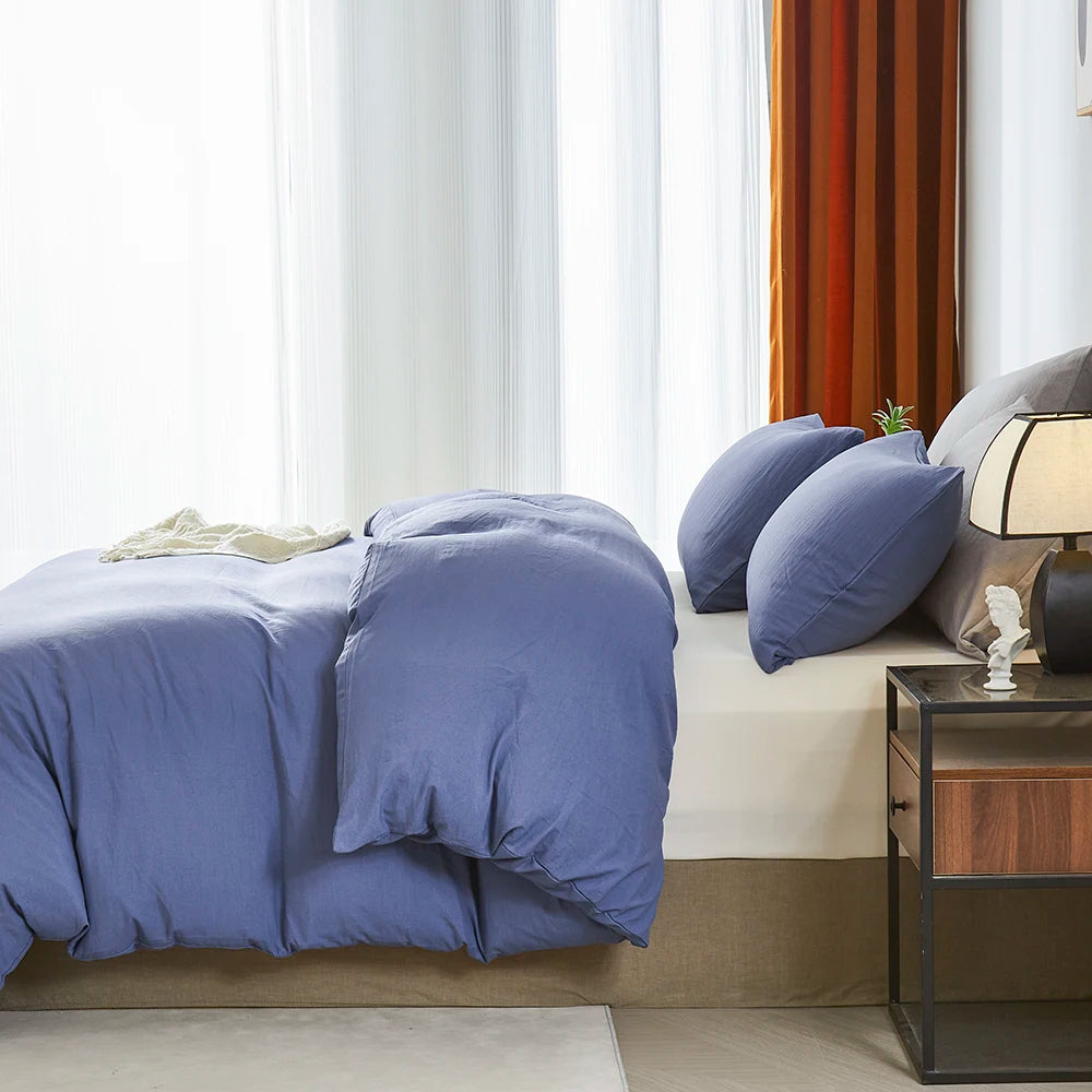 Boho Duvet Cover - Duvet Cover for All Seasons,  Solid Color Chic Home Bedding Duvet Cover, Twin, Full, Queen, King