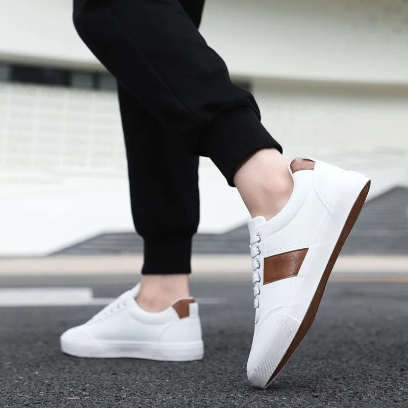 2025 Men's Lxuury Leather Shoes Casual Flats Shoe Outdoor Light Breathable Sneakers Loafers Business Men Shoes Large Size 39-48
