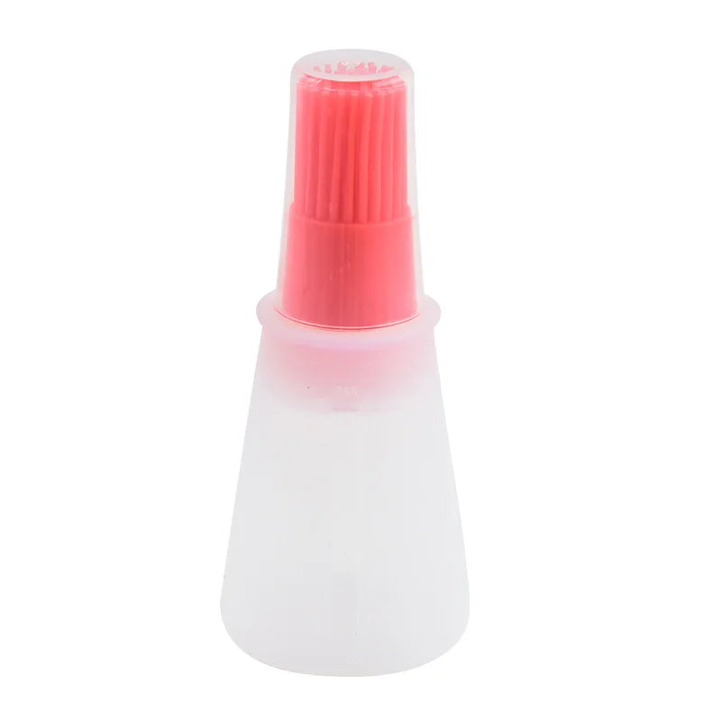 1PC Silicone Oil Bottle Brush Oil Dispenser Bottle With Barbecue Brush Portable Outdoor BBQ Accessories Kitchen Baking Gadgets