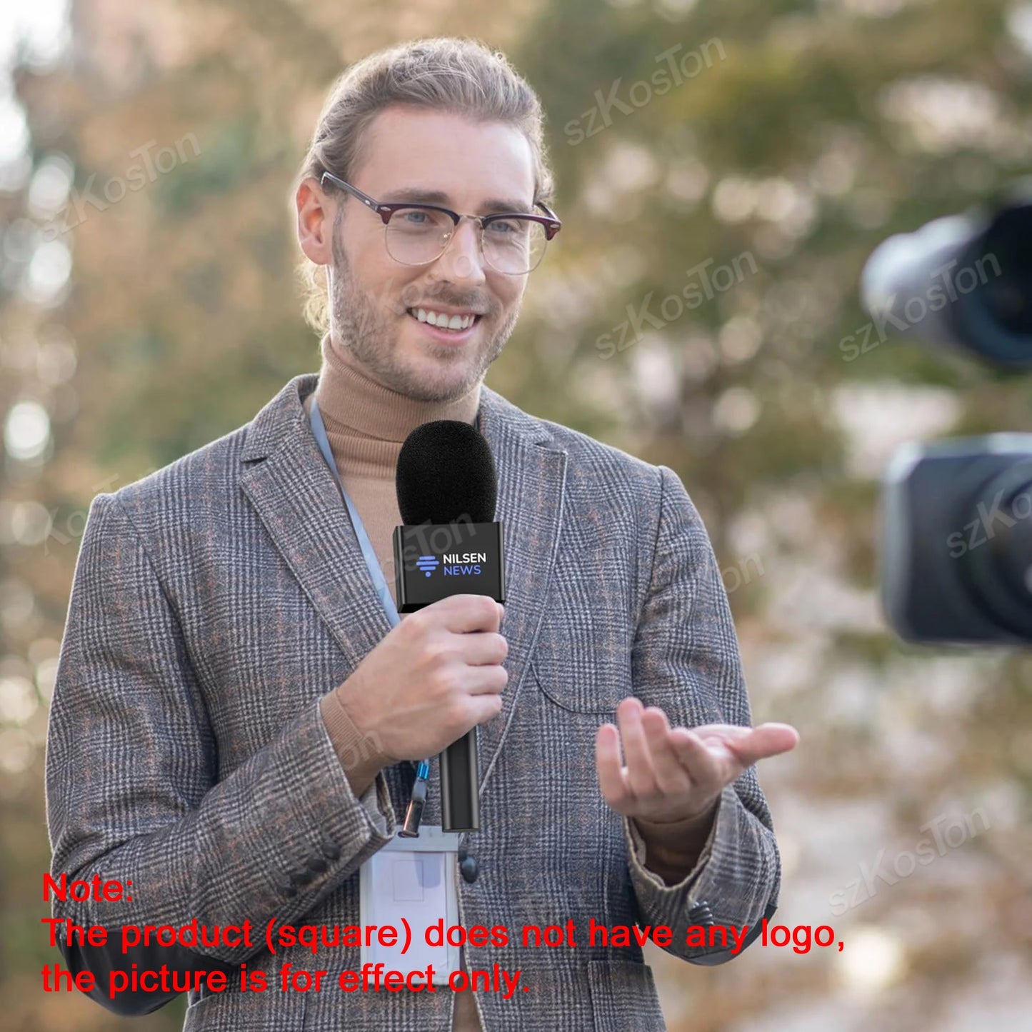 Wireless Lavalier Microphone Handheld Stick for DJI Rode Wireless GO Mic Handle Stand Adapter for YouTube TikTok Live Streaming