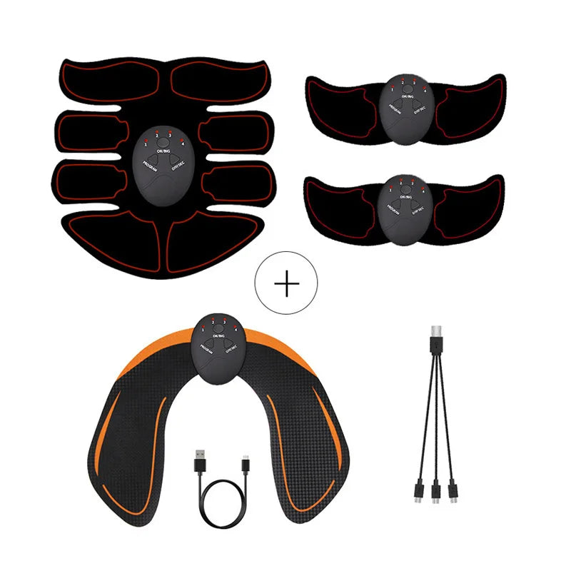 Wireless EMS Muscle Stimulator Buttocks Hip Trainer Electric Abs Trainer USB Recharge Body Massager Weight Loss Fitness Shaping