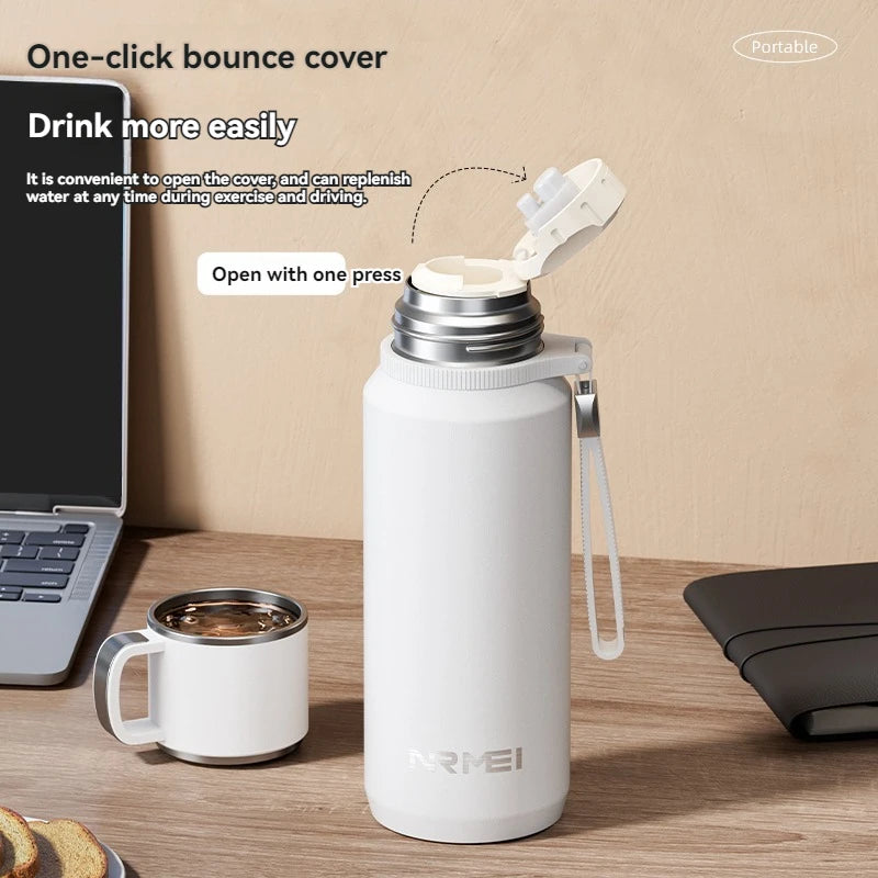 1.5L Thermos water bottle Stainless Steels Vacuum Flask Hot Coffee tea Water Heat Preservation Bottles Cold Tumbler drinkware