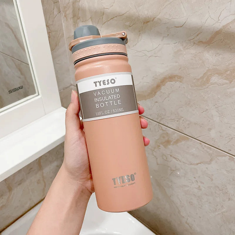TYESO 530/750ML Thermos Bottle Stainless Steel Vacuum Flask Travel Cup Insulated Water Bottle Sport Thermal Mug Hot & Cold Mug