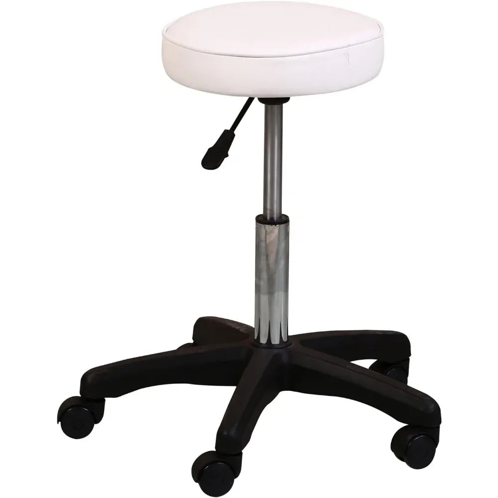 White Adjustable Salon Barber Massage Beauty Bed with Hydraulic Stool Facial Acupuncture Chair