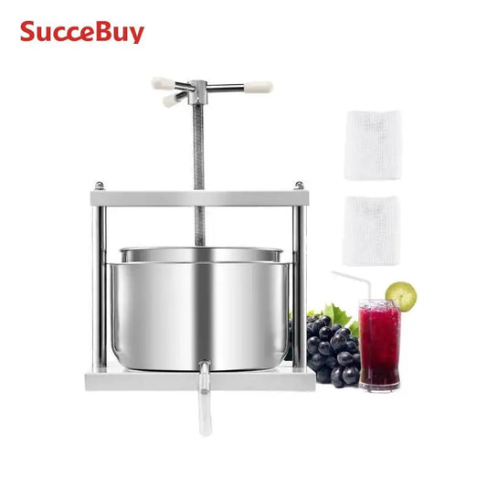VEVOR 5L/12L Manual Fruit Wine Press Maker Stainless Steel Household Nature Vegetables Juice Making Machine for Home Kitchen