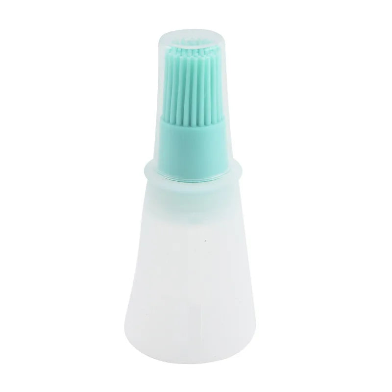 1PC Silicone Oil Bottle Brush Oil Dispenser Bottle With Barbecue Brush Portable Outdoor BBQ Accessories Kitchen Baking Gadgets