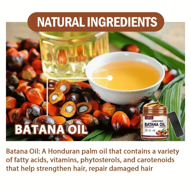 100% Pure Organic Hair Mask Batana Oil Hair Growth Oil Natural Treatment Nourish Reduce Hair Loss Anti-Breakage Hair Products