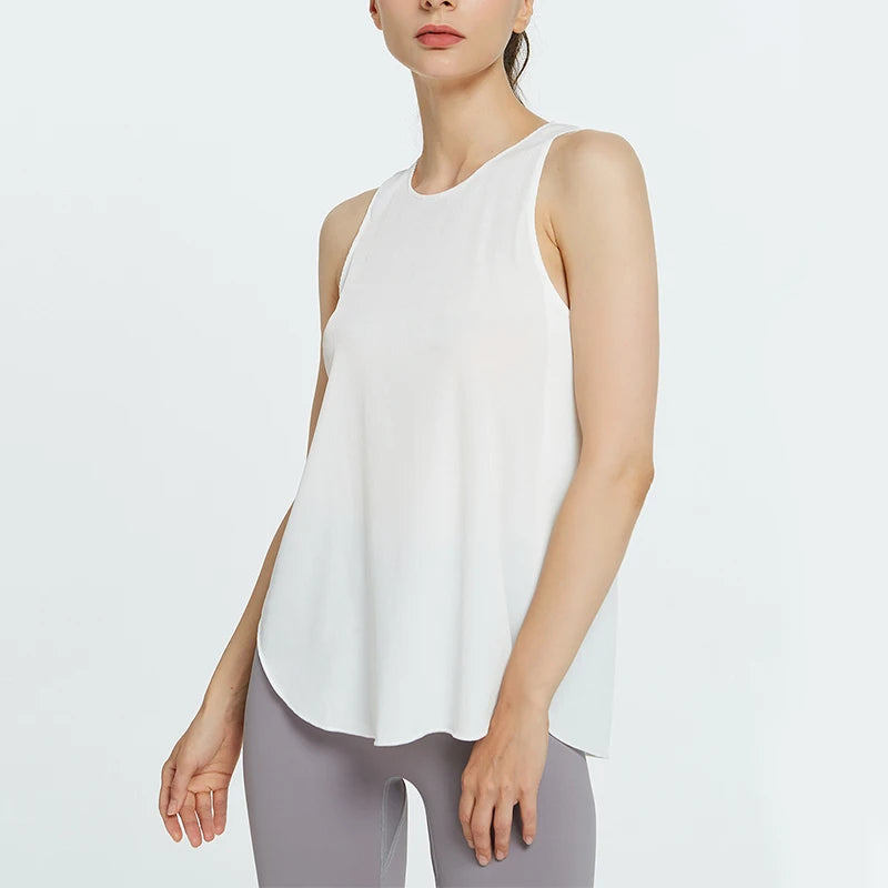 2025 Sleeveless Yoga Vest Sport Singlet Women Athletic Fitness Sport Tank Tops Gym Running Training Yoga Shirts #0628