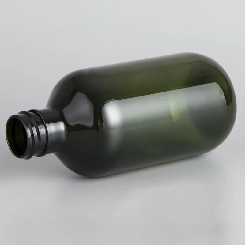 300-500ml Green Brown Shampoo Refillable Bottles Container Plastic Liquid Shampoo Shower Gel Bottles Home Bath Supply