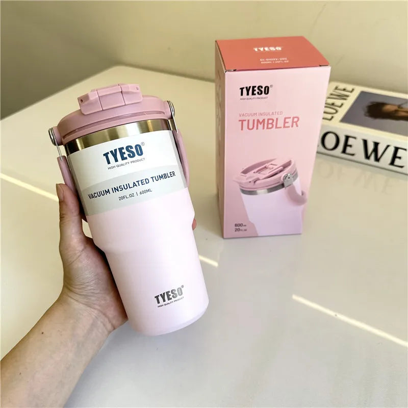 Tyeso Stainless Steel Coffee Cup Cold And Hot Double-layer Insulated Cup Tumbler Thermo Water Bottle Car Travel Mug Vacuum Cup