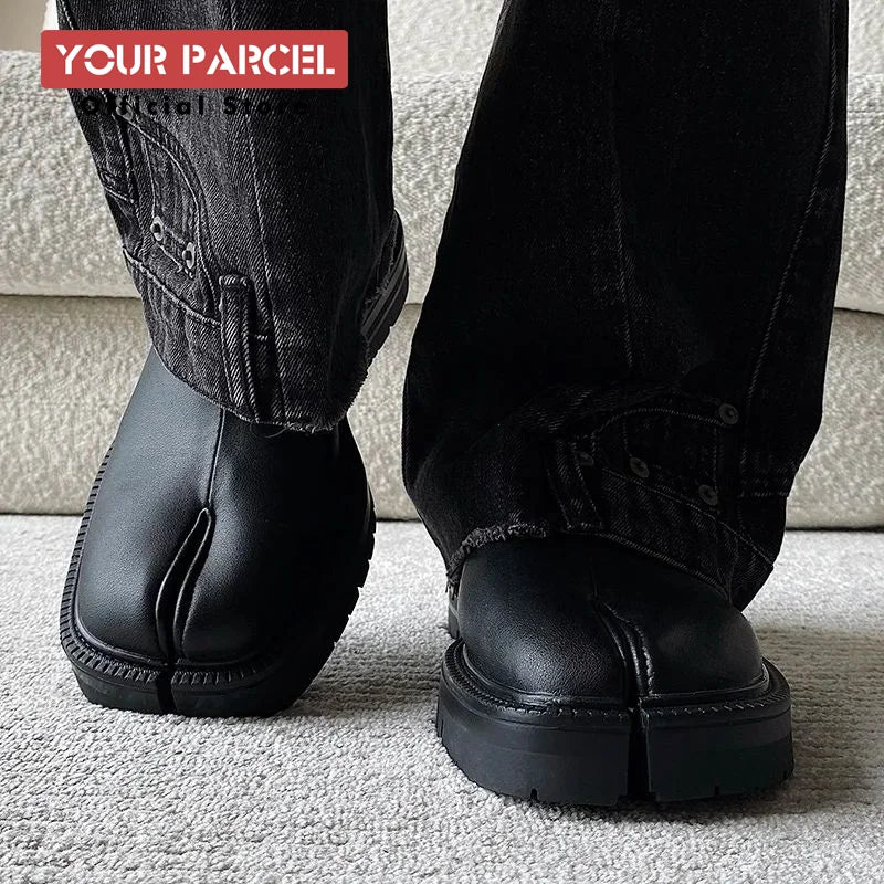 Tabi shoes for men and women classic leather split toe shoes casual one foot shoes Unisex flat shoes Comfortable design