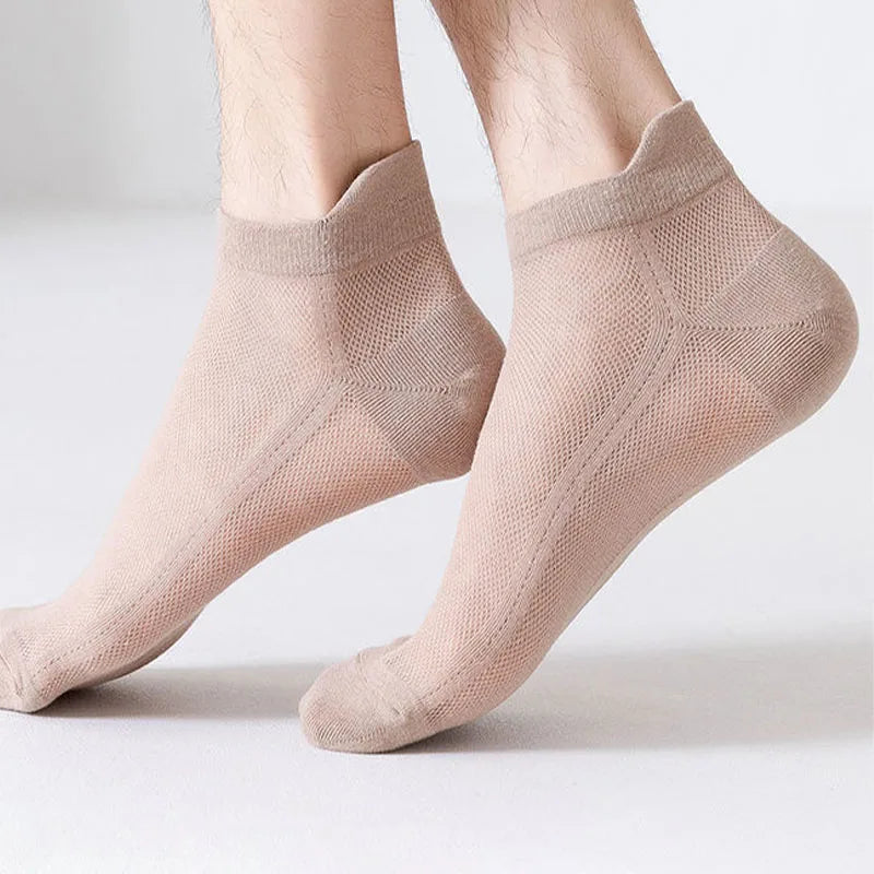 3Pairs Men's Socks Thin Breathable Comfy Deodorant Sweat-absorbing Low Cut Ankle Sports Sock Casual Ultra-thin Business Sox