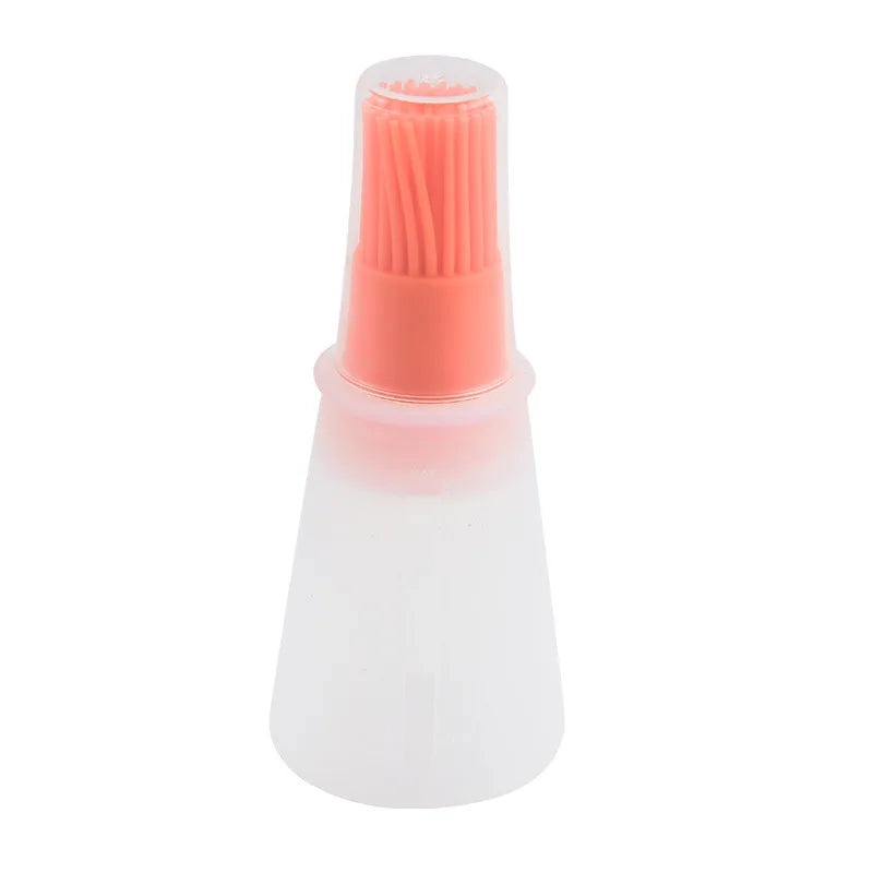 1PC Silicone Oil Bottle Brush Oil Dispenser Bottle With Barbecue Brush Portable Outdoor BBQ Accessories Kitchen Baking Gadgets
