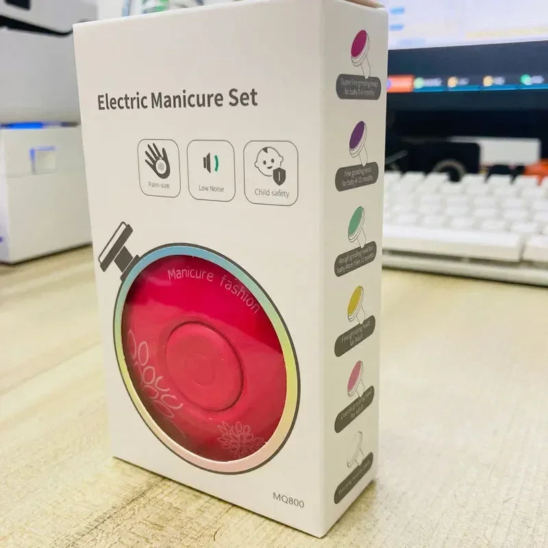 Electric Baby Nail Trimmer Kid Nail Polisher Tool Infant Manicure Scissors Baby Hygiene Kit Baby Nail Clipper Cutter for Newborn