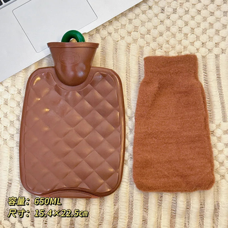 300/650ML Plush  Hot Water Bag  Winter Removable  Hot Water Bottle  Winter Hand Foot Warmer