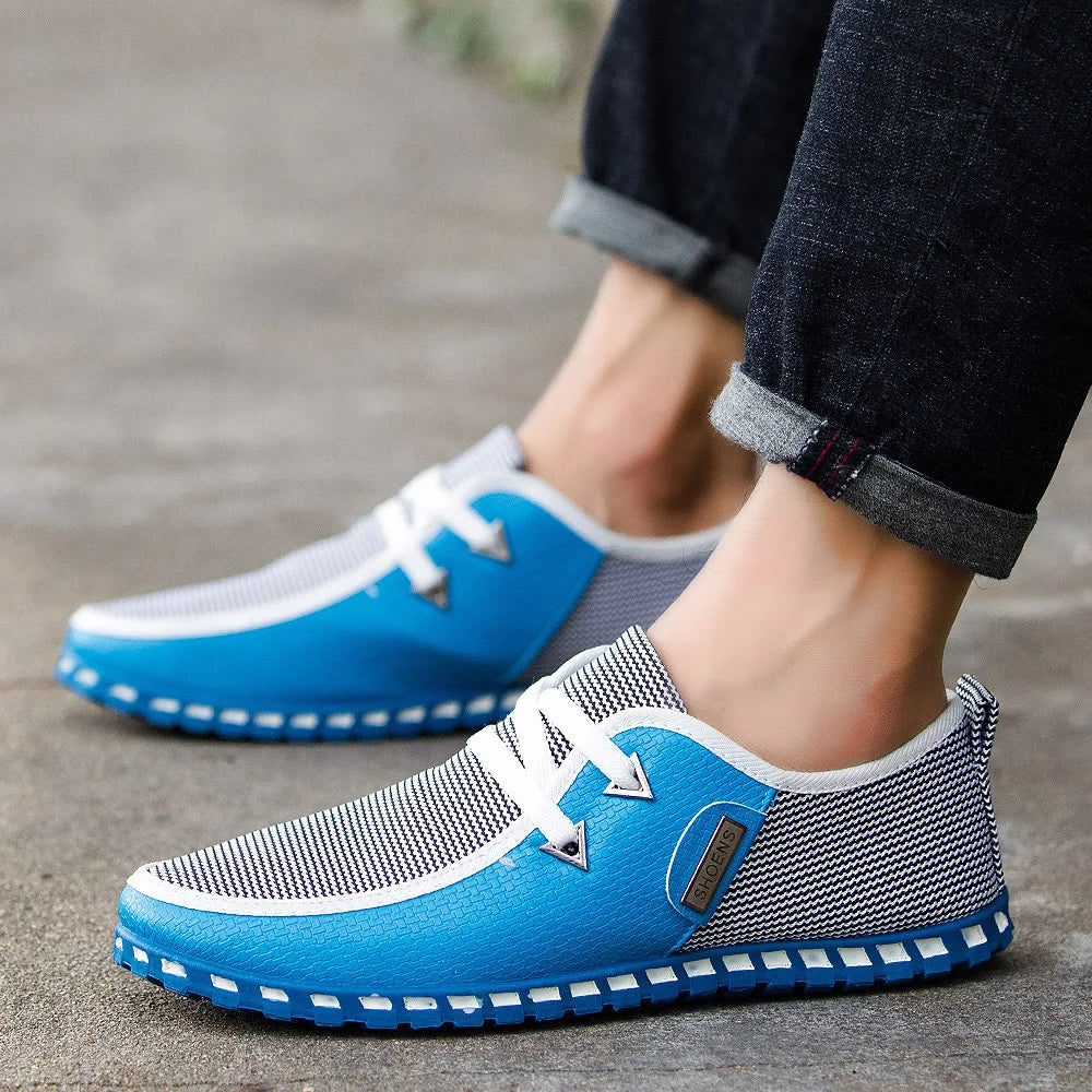 2023 Men Casual Leather Shoes Fashion Comfortable Business Male Shoe Summer Spring Light Plus Size Footwear New Man Sneakers
