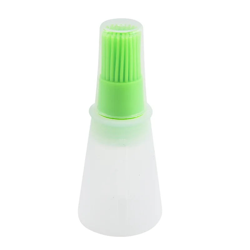 1PC Silicone Oil Bottle Brush Oil Dispenser Bottle With Barbecue Brush Portable Outdoor BBQ Accessories Kitchen Baking Gadgets