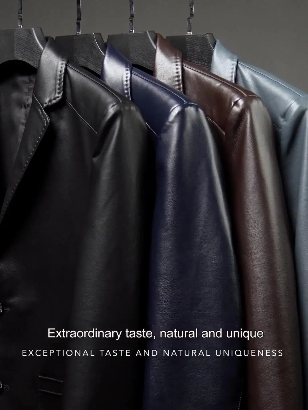 2024 new Haining genuine leather jacket men's slim sheepskin suit stand collar casual middle-aged Korean jacket