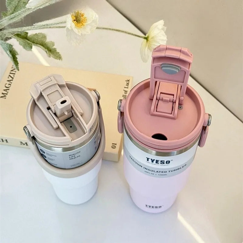 Tyeso Stainless Steel Coffee Cup Cold And Hot Double-layer Insulated Cup Tumbler Thermo Water Bottle Car Travel Mug Vacuum Cup