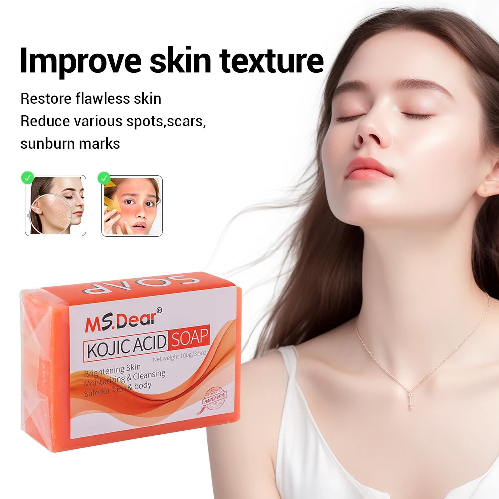 3.5oz Kojic Acid Hand Made Sope Safe Shower and Facial Moisturizing & Cleansing Essential Oil Soap with Glycerol Olive Skin Care