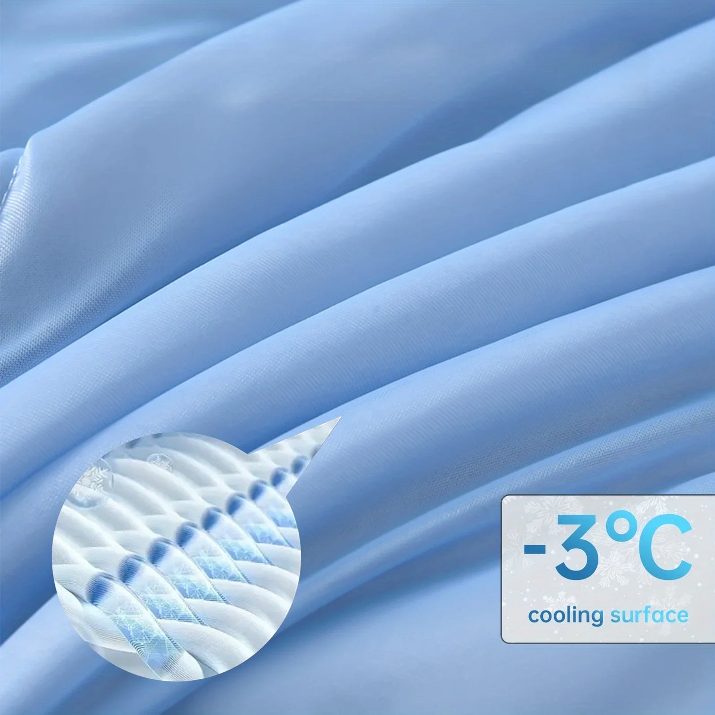 3-in-1 Lightweight Summer AC Quilt with Wave-Quilt Tech & Skin-Friendly Fabric | All-Season Dorm/Home Cooling Bedding