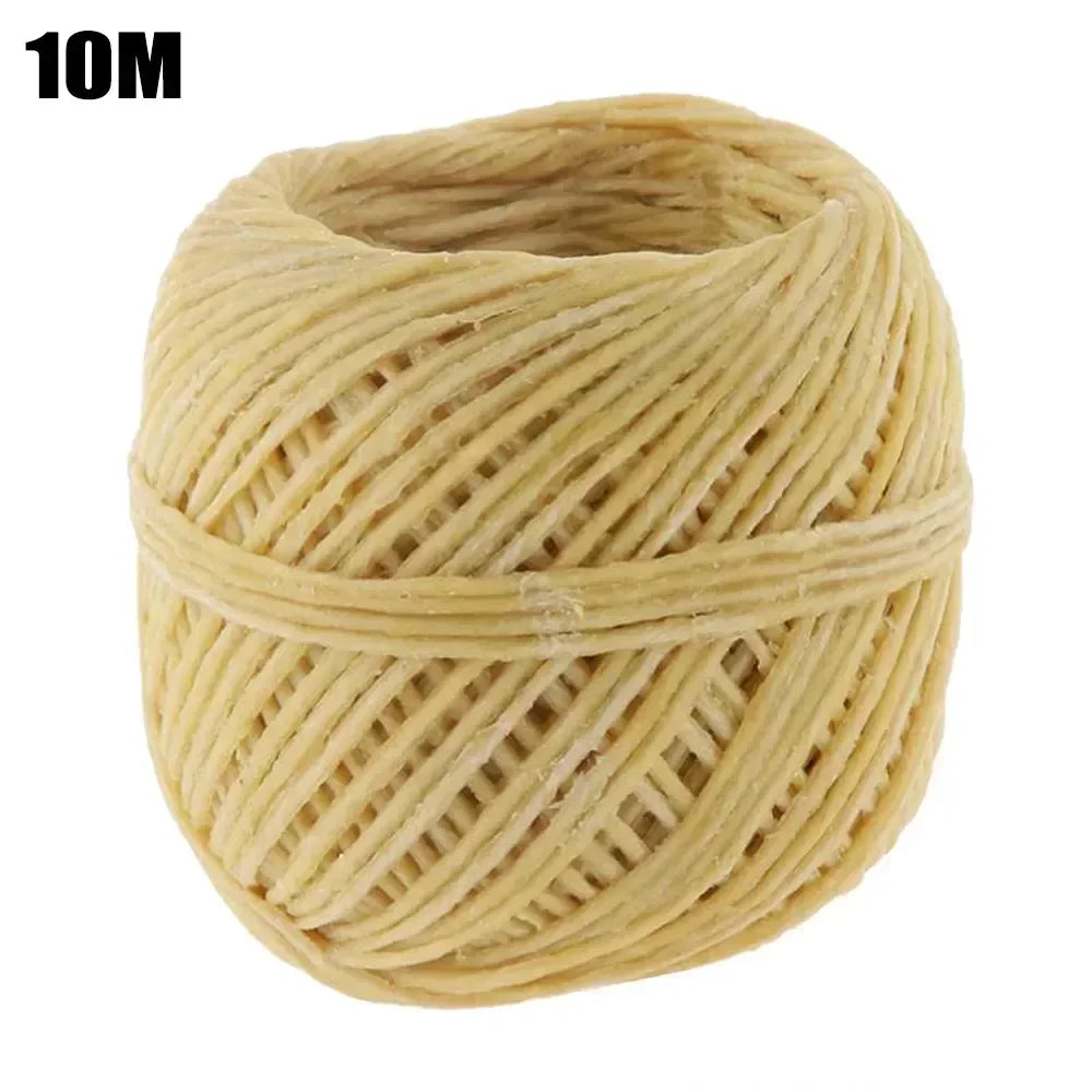1 Roll Beeswax Wick Organic Hemps Wick 33 FT Well Coated Natural Beeswax For DIY Candle Stick Making Votives Tea Lights New