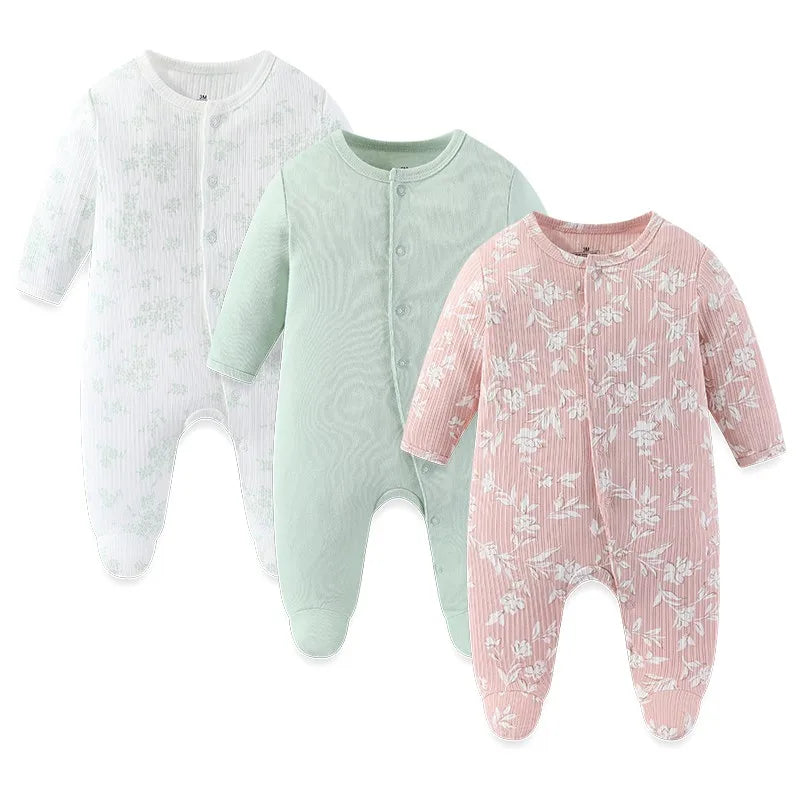 3PCS/Set Autumn Unisex Baby Rompers Cotton Soft Newborn Boy Girl Jumpsuit 2023 Infant Winter Onesies Clothes